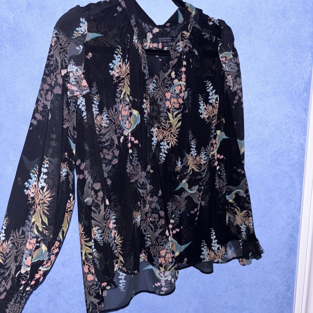 ALLSAINTS Floral Blouse
